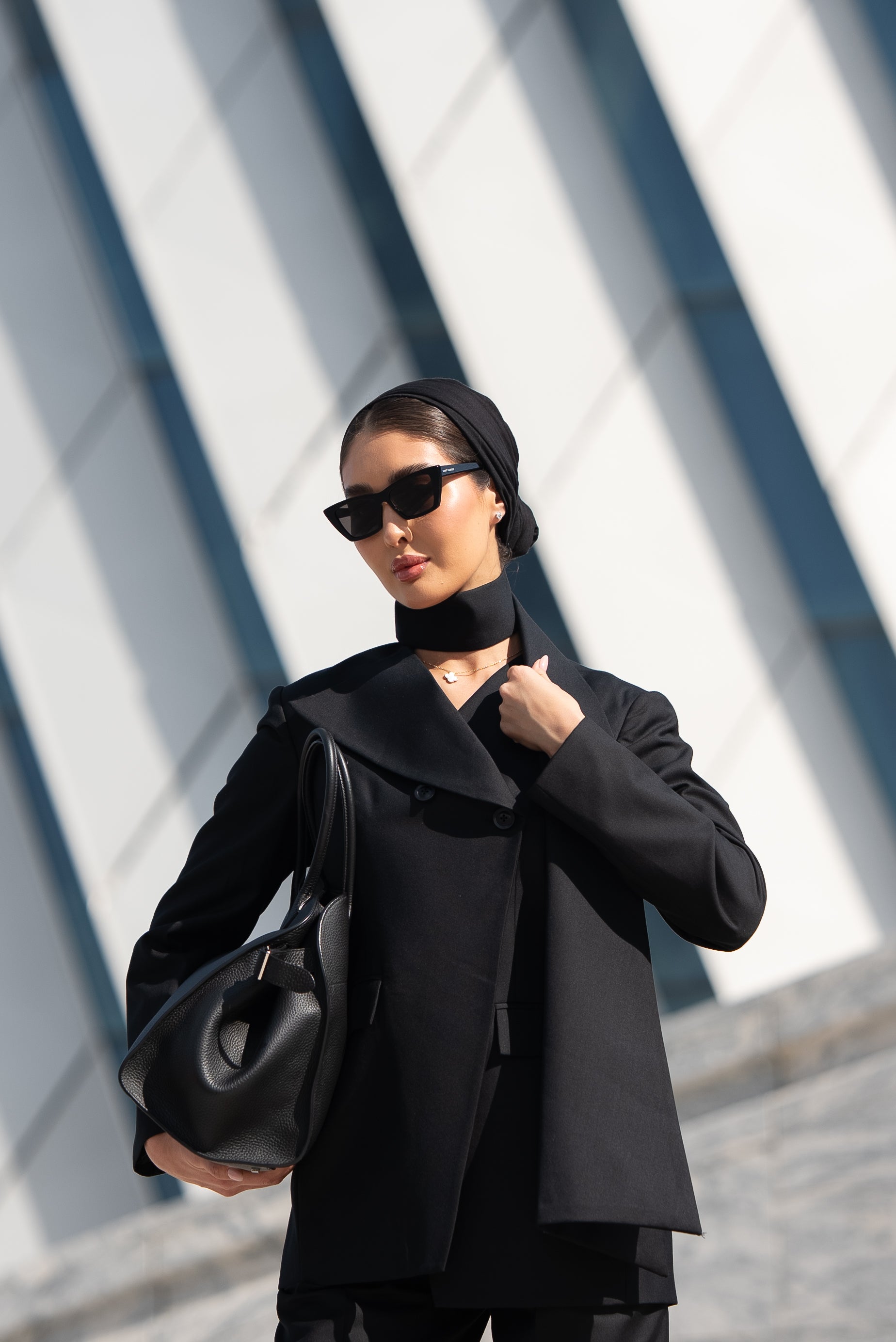 STRUCTURED TWO-PIECE SUIT - Black