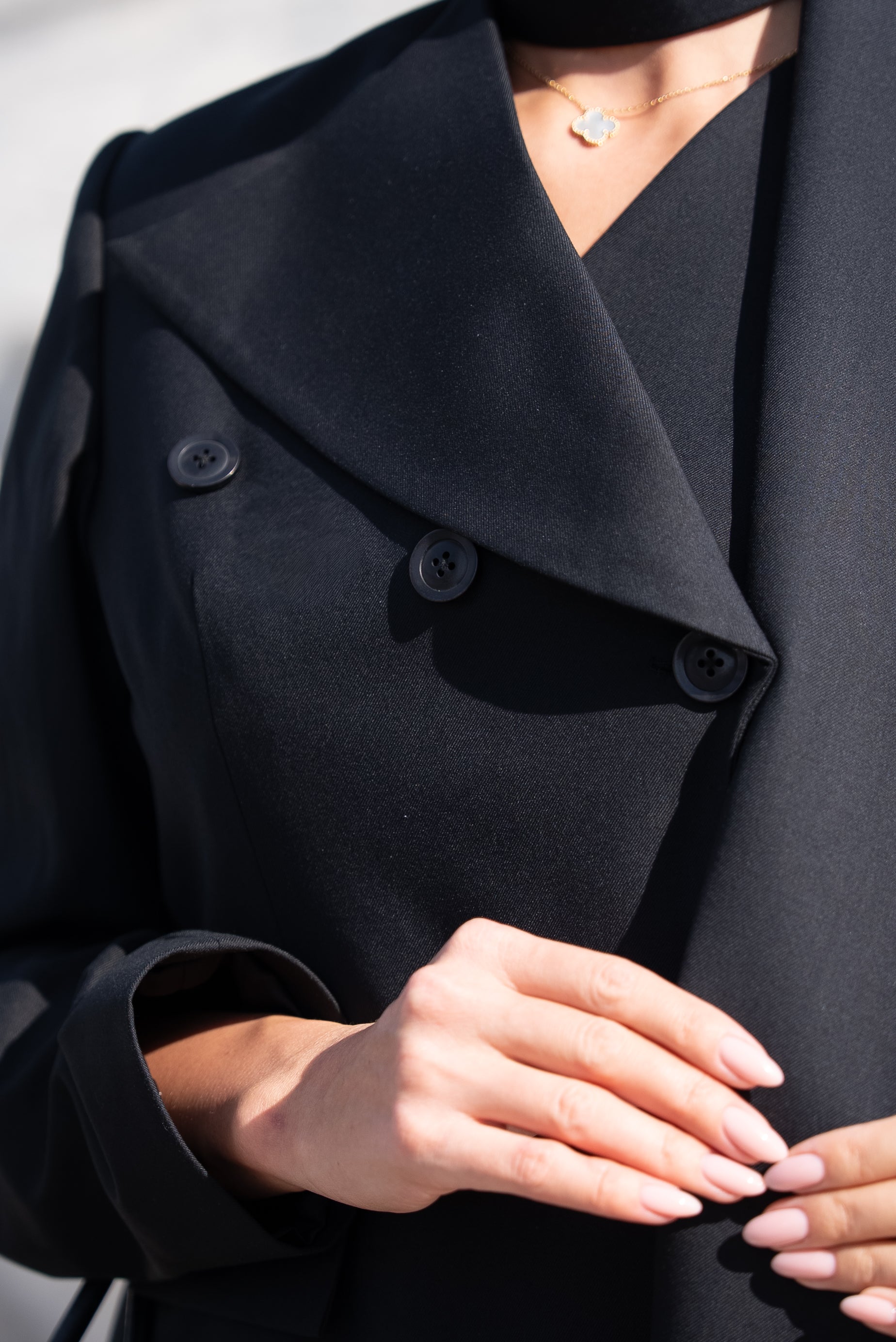 STRUCTURED TWO-PIECE SUIT - Black