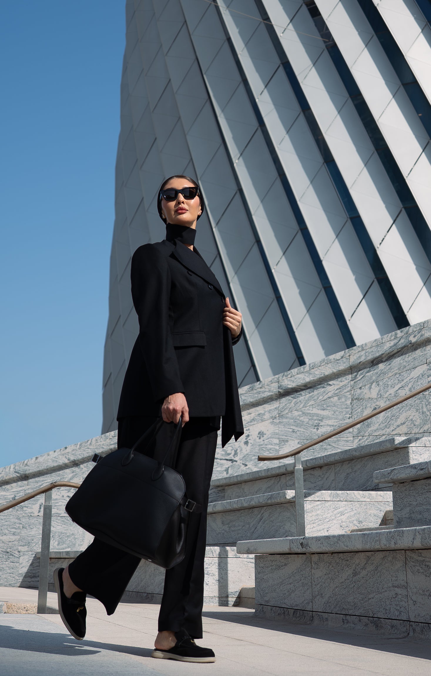 STRUCTURED TWO-PIECE SUIT - Black