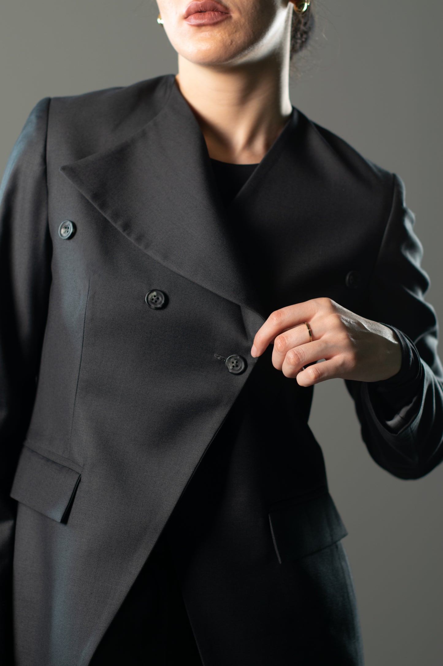 STRUCTURED TWO-PIECE SUIT - Gray