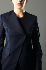 STRUCTURED TWO-PIECE SUIT - Navy