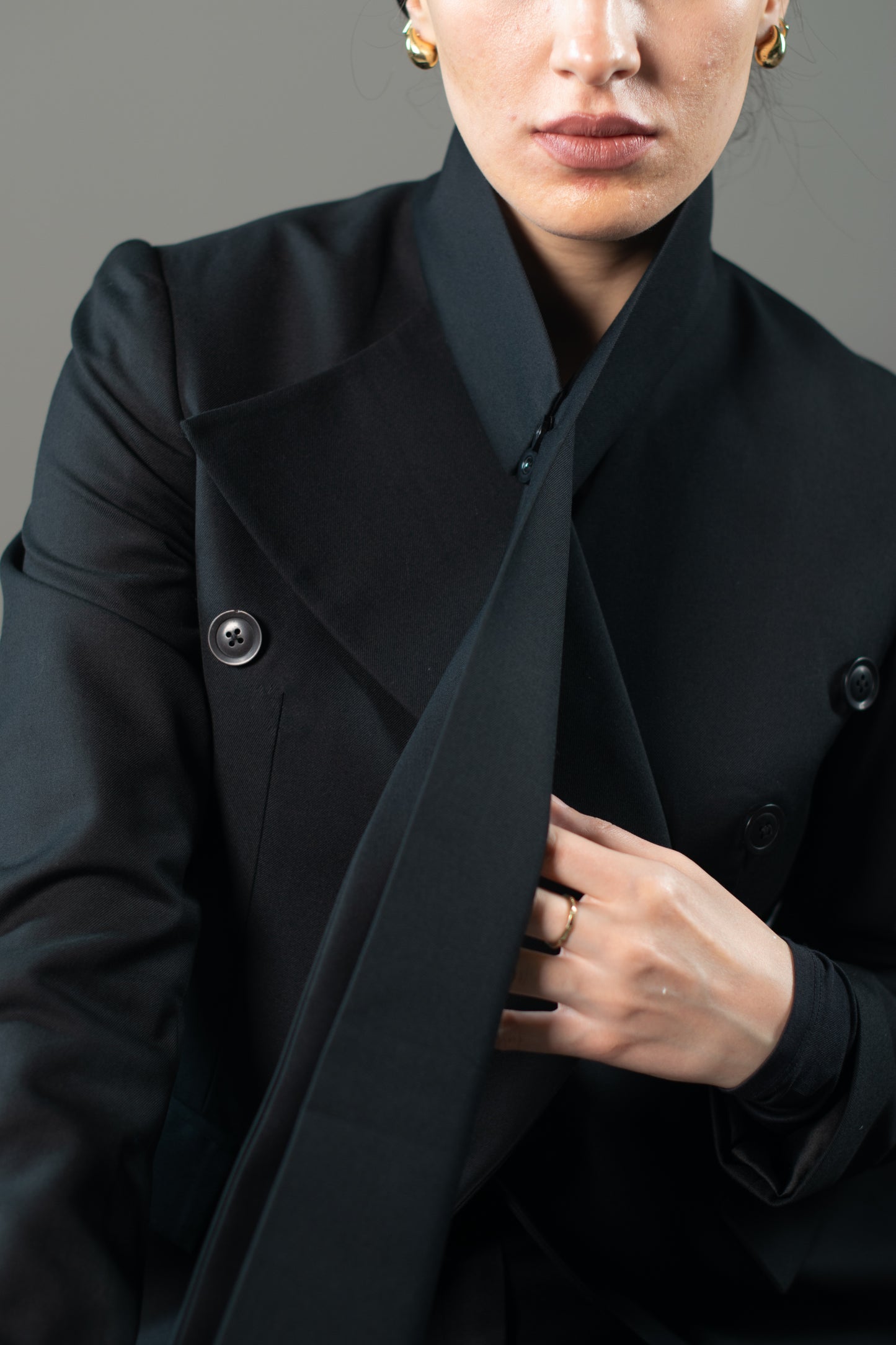 STRUCTURED TWO-PIECE SUIT - Black