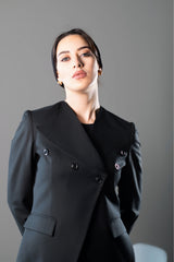 STRUCTURED TWO-PIECE SUIT - Black