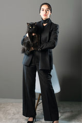 STRUCTURED TWO-PIECE SUIT - Black