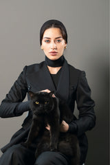 STRUCTURED TWO-PIECE SUIT - Black