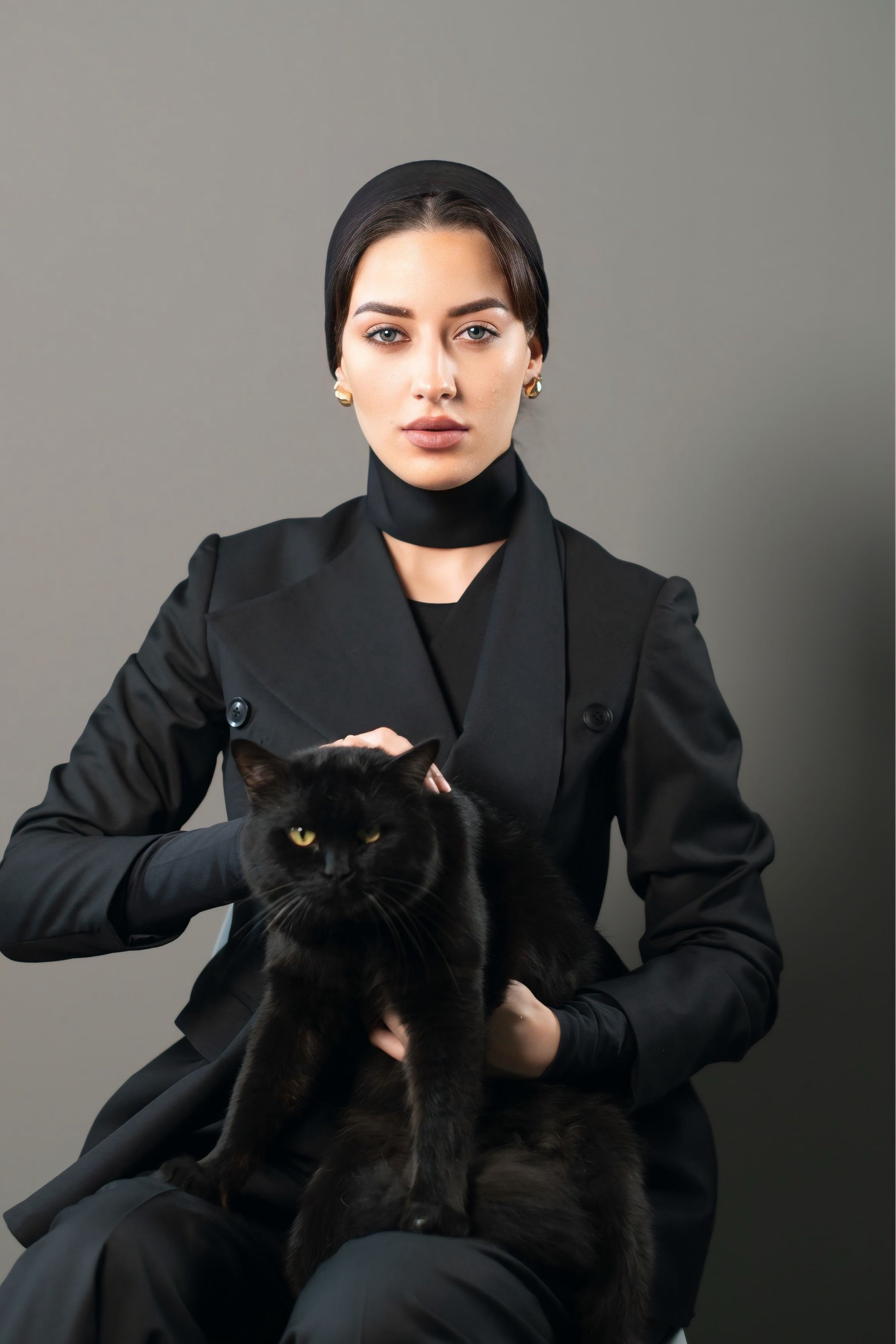 STRUCTURED TWO-PIECE SUIT - Black