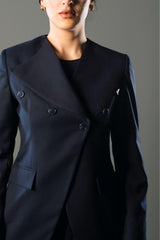 STRUCTURED TWO-PIECE SUIT - Navy